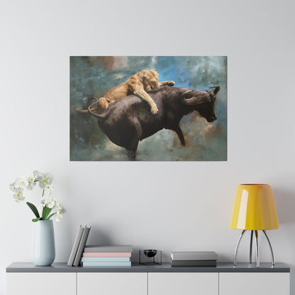 Wildlife Print - The Hunt, Matte Canvas, Stretched