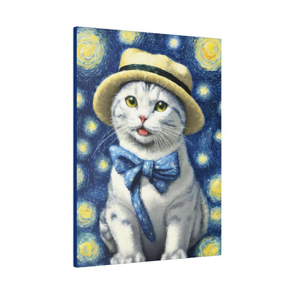 Starry Eyed Cat - Matte Canvas, Stretched, 0.75"