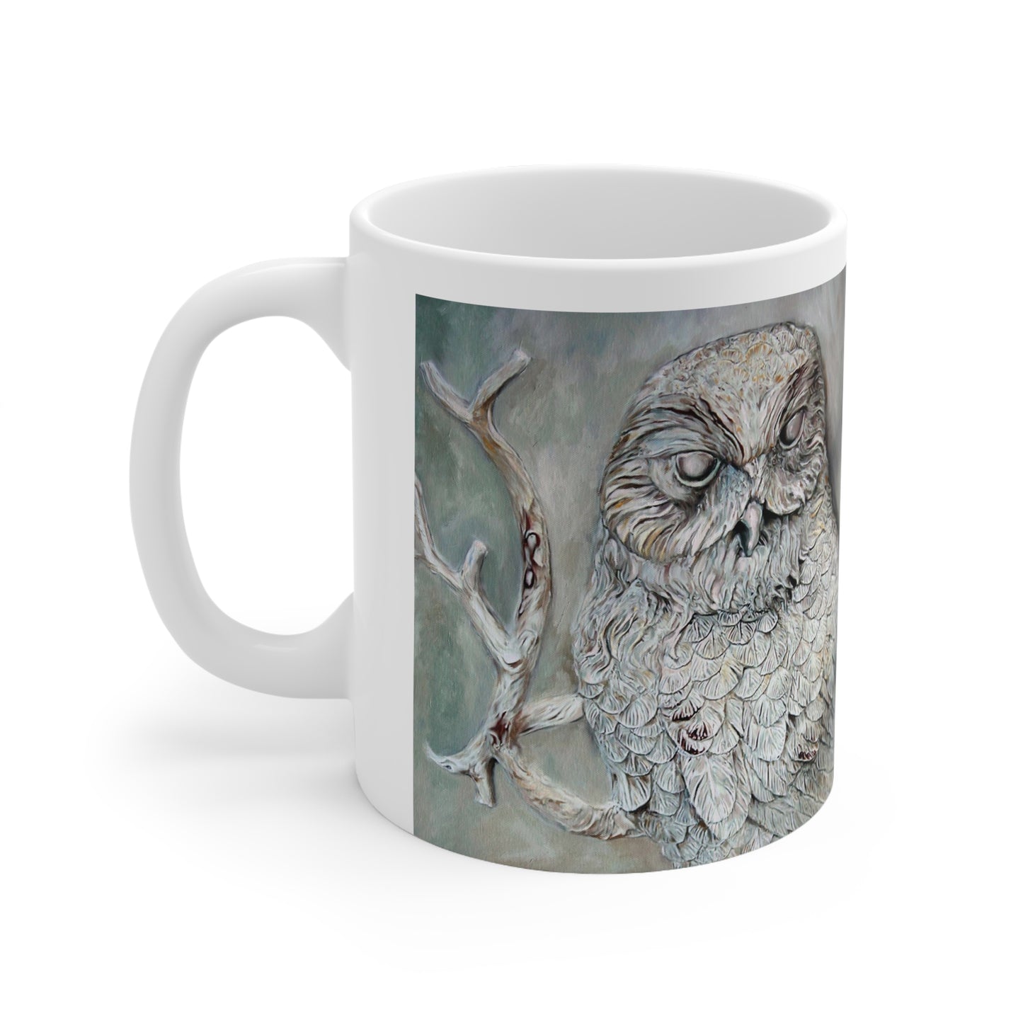 Barn Owl - Ceramic Mug 11oz side view