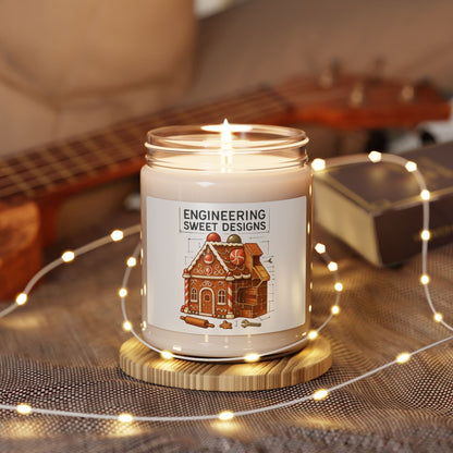 Gingerbread House Soy Candle — 9oz Scented Holiday Candle (Engineering Sweet Designs)