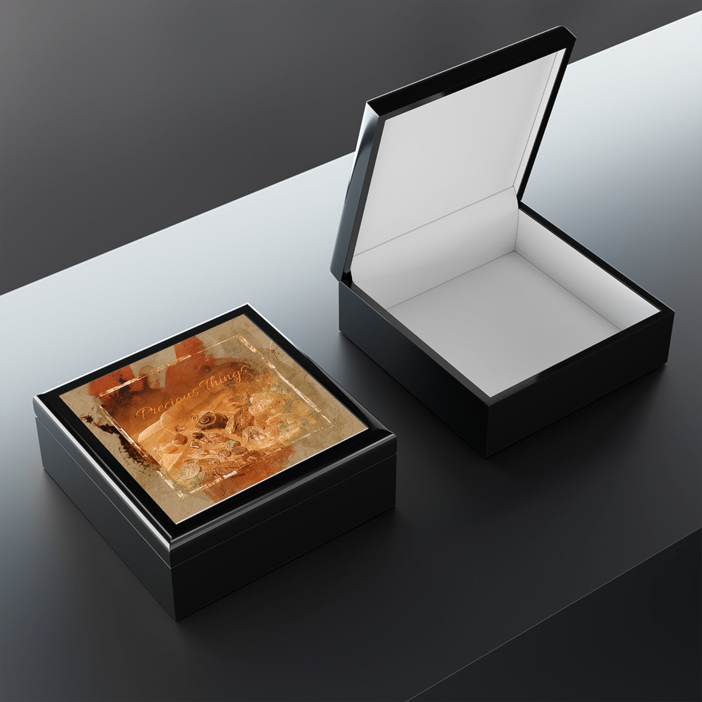 Jewelry Box - Precious Things Lacquered Keepsake Box open