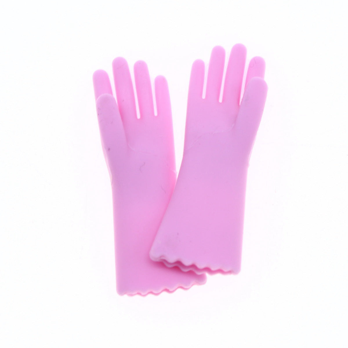 1:12 Scale Miniature Dollhouse Cleaning Gloves | Dollhouse Kitchen Accessories - pink gloves