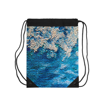 Ocean-Inspired Drawstring Bag, Beach Tote, Gym Sack, Travel Bag, Casual Backpack, Ideal for Summer Adventures
