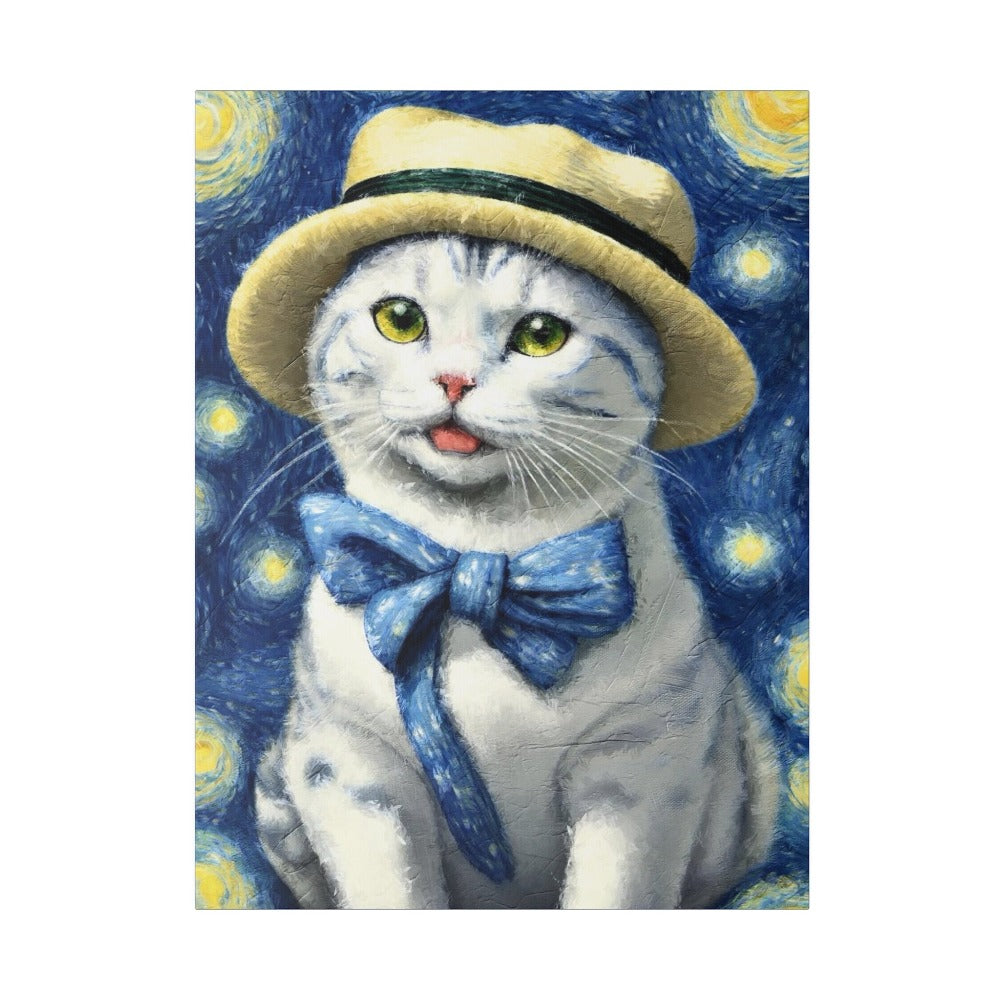 Starry Cat Canvas Print