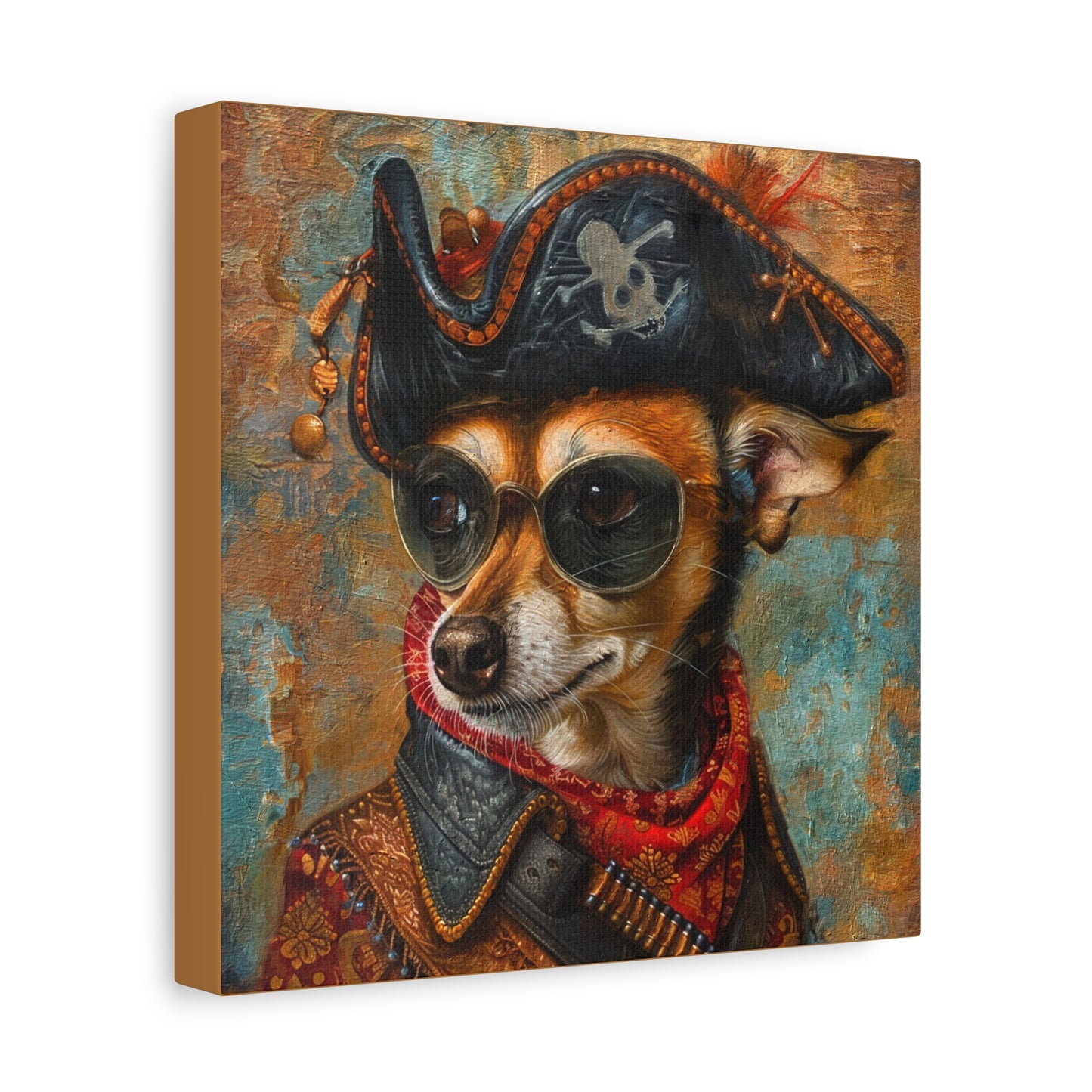 Pirate Dog Matte Canvas Wall Art — Stretched 1.25"