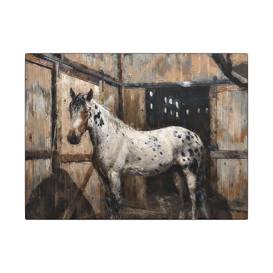 Appaloosa Horse Canvas Art - Rustic Stable Wall Décor (Matte Stretched Canvas Print)
