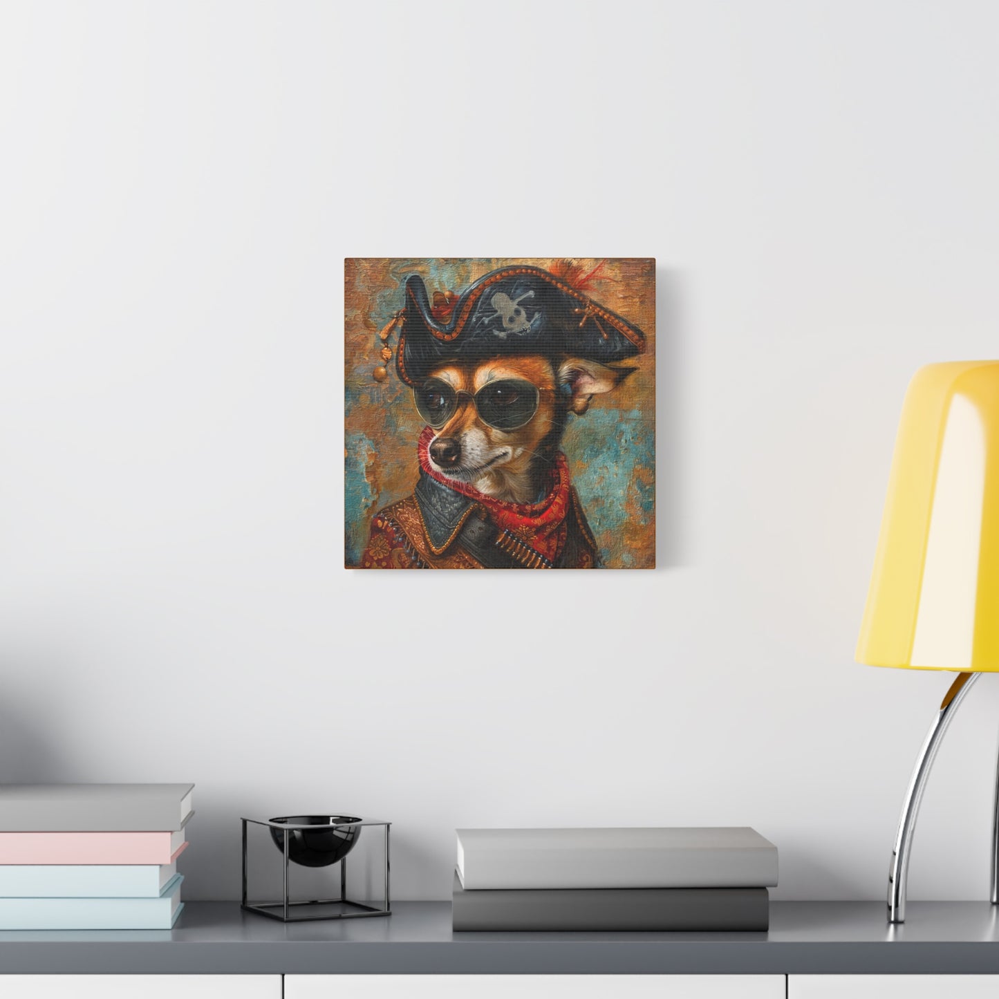Pirate Dog Matte Canvas Wall Art — Stretched 1.25"