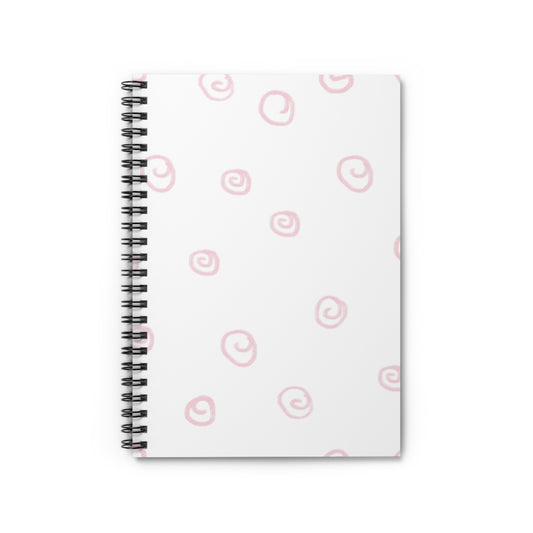 Spiral Notebook — Pink Doodle Spiral Ruled Notebook