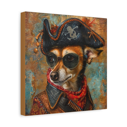 Pirate Dog Matte Canvas Wall Art — Stretched 1.25"