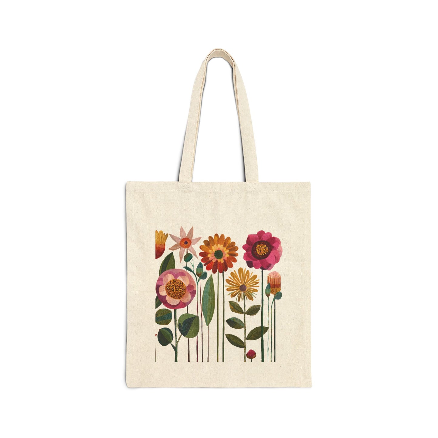 Floral Print Cotton Canvas Tote Bag for Eco-Friendly Lifestyle, Reusable Shopping Bag, Cute Art Gift, Summer Outing Accessory, Nature [...]