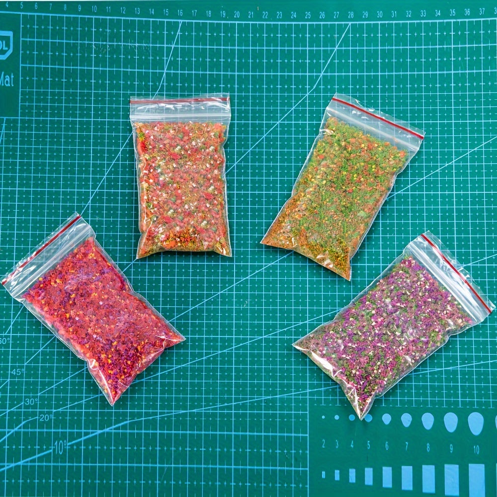 DIY Grass Powder For Diorama  Lawn Sponge Material 2-in-1 Mixed Color for Outdoor Scenery Creation bags