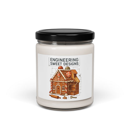 Gingerbread House Soy Candle — 9oz Scented Holiday Candle (Engineering Sweet Designs)