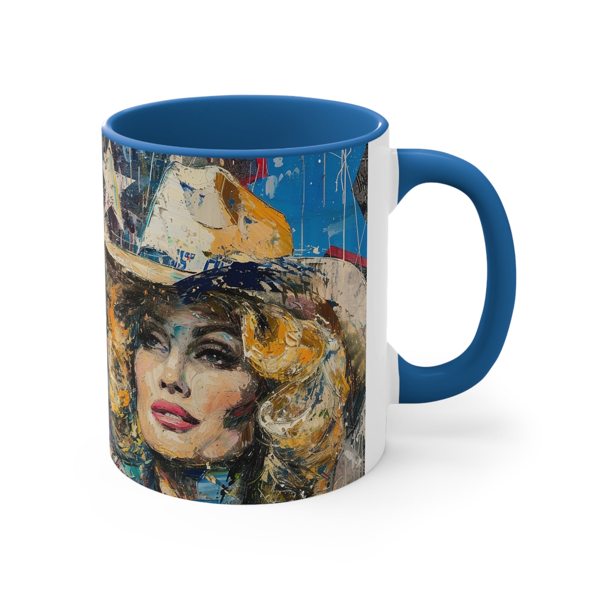 Accent Coffee Mug, 11oz - Country Queen blue side