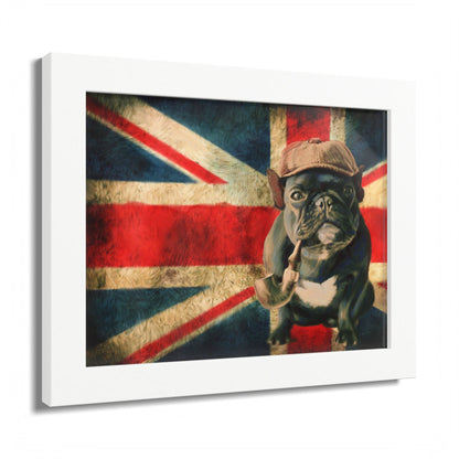 British Bulldog Art Print — Framed Vintage Union Jack Poster
