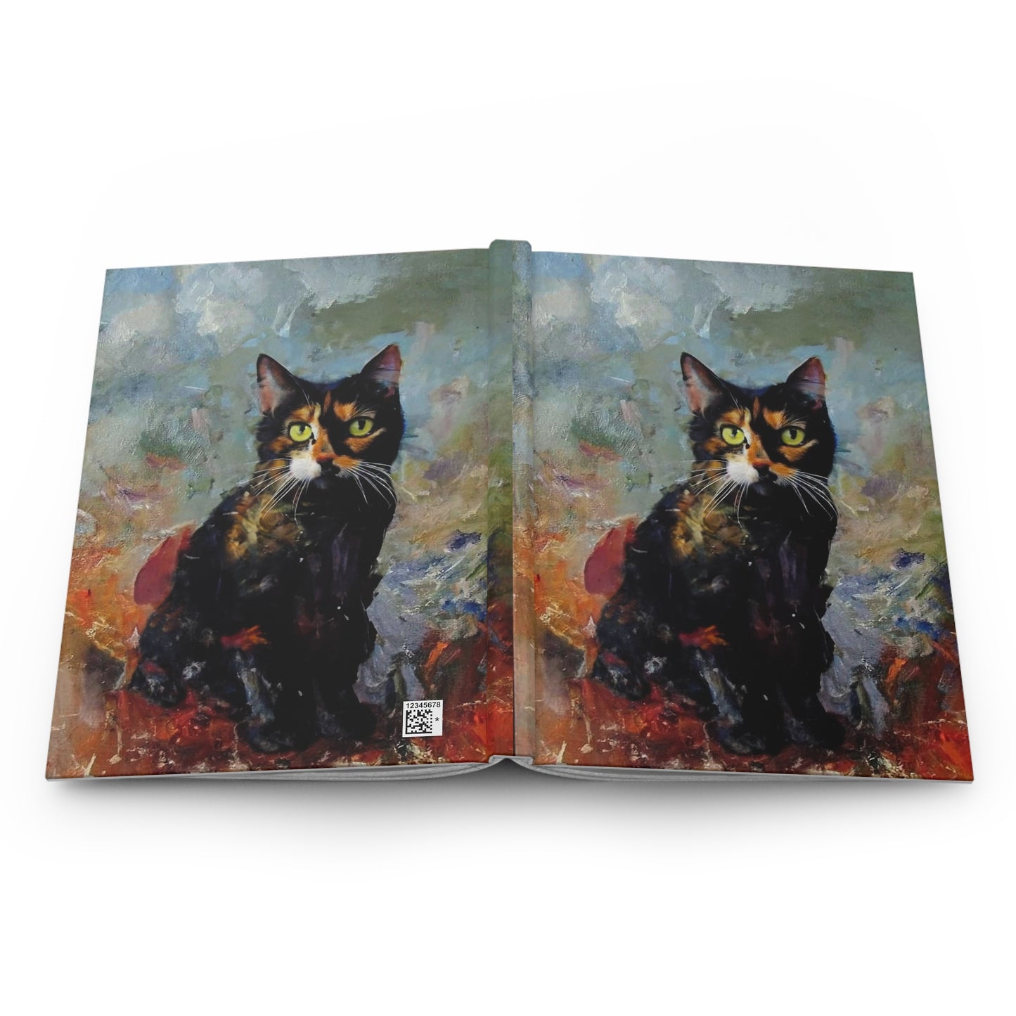 Hardcover Journal Matte with Cat Design cover