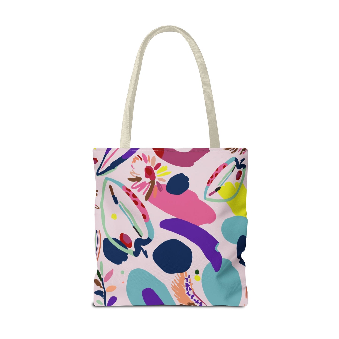 Colorful Circles Canvas Tote Bag - Heavy Duty Fine Art Shoulder Bag