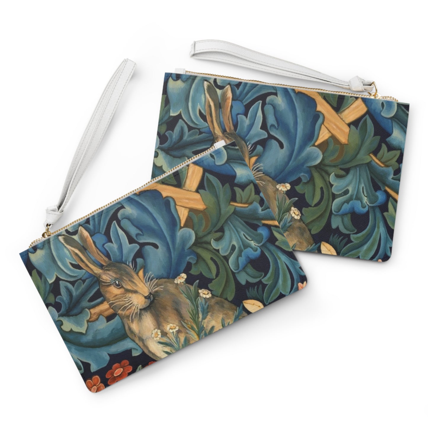 Clutch Bag - William Morris Forest Rabbit Design