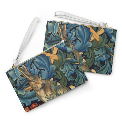 Clutch Bag - William Morris Forest Rabbit Design