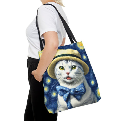 Starry Eye Cat Tote Bag  Large