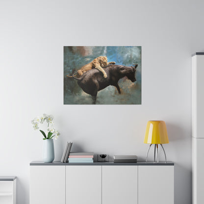 Wildlife Print - The Hunt, Matte Canvas, Stretched