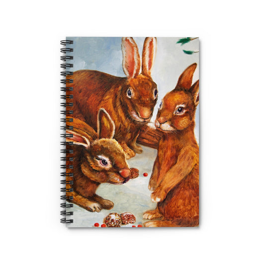 Vintage Bunny Spiral Notebook - Ruled Journal for Spring & Easter