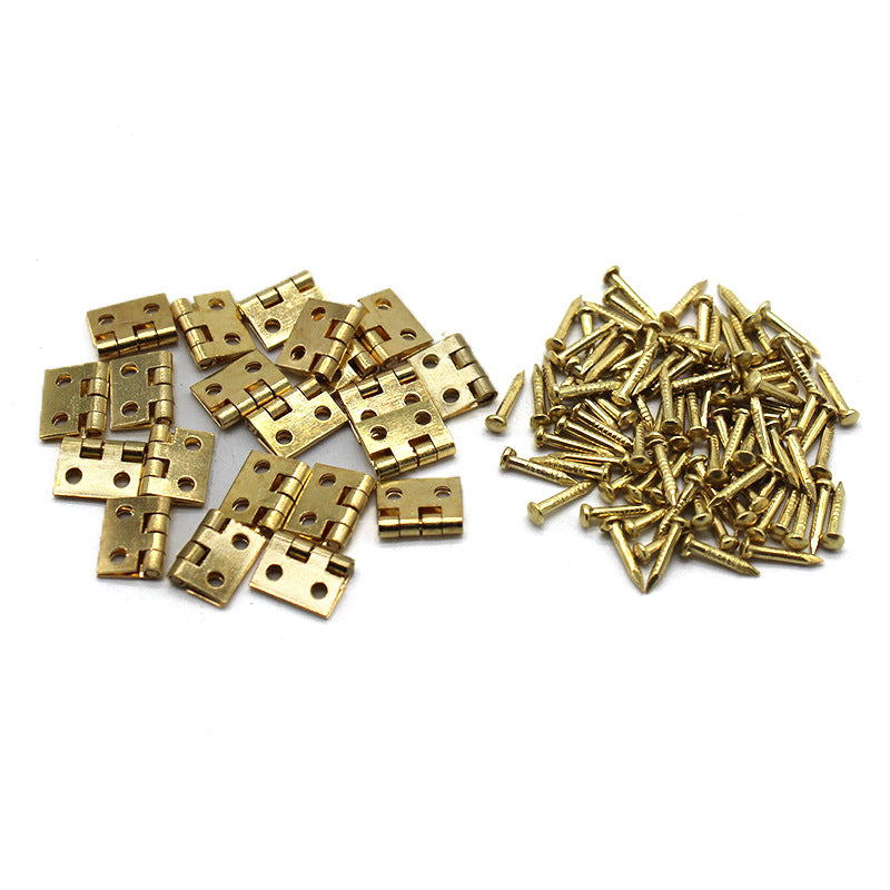 Miniature Small Hinge - Copper Hinge Dollhouse Building Supplies nails and hinges