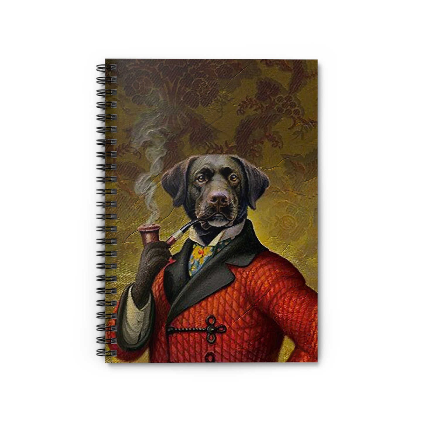 Gentleman Dog Spiral Notebook — Vintage Smoking Dog Art, Ruled Journal for Writers & Pet Lovers
