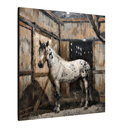 Appaloosa Horse Canvas Art - Rustic Stable Wall Décor (Matte Stretched Canvas Print)