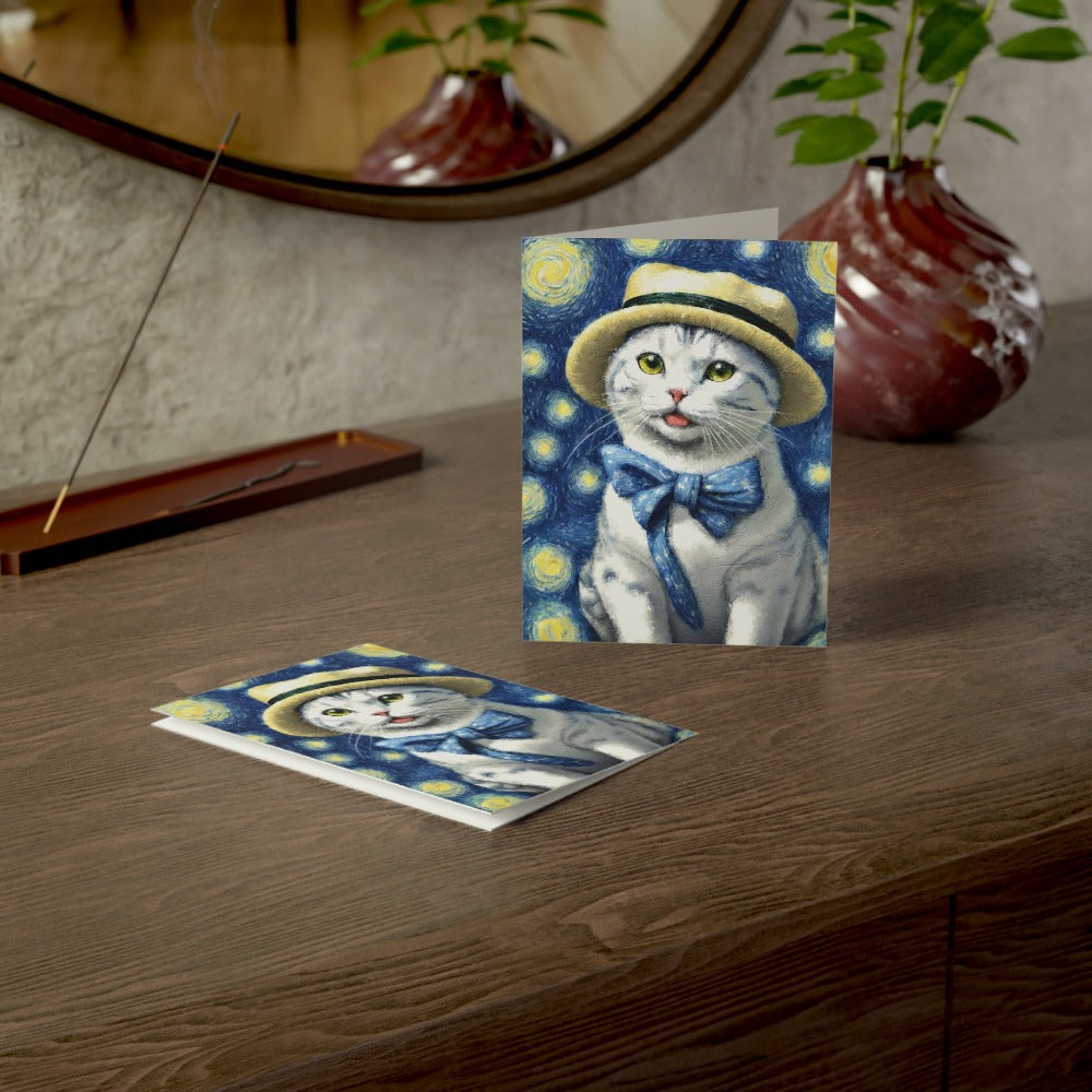 Starry Eye Cat - Greeting Cards (1, 10, 30, and 50pcs) 