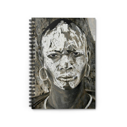 Spiral Notebook — Tribal Face Portrait Art Journal