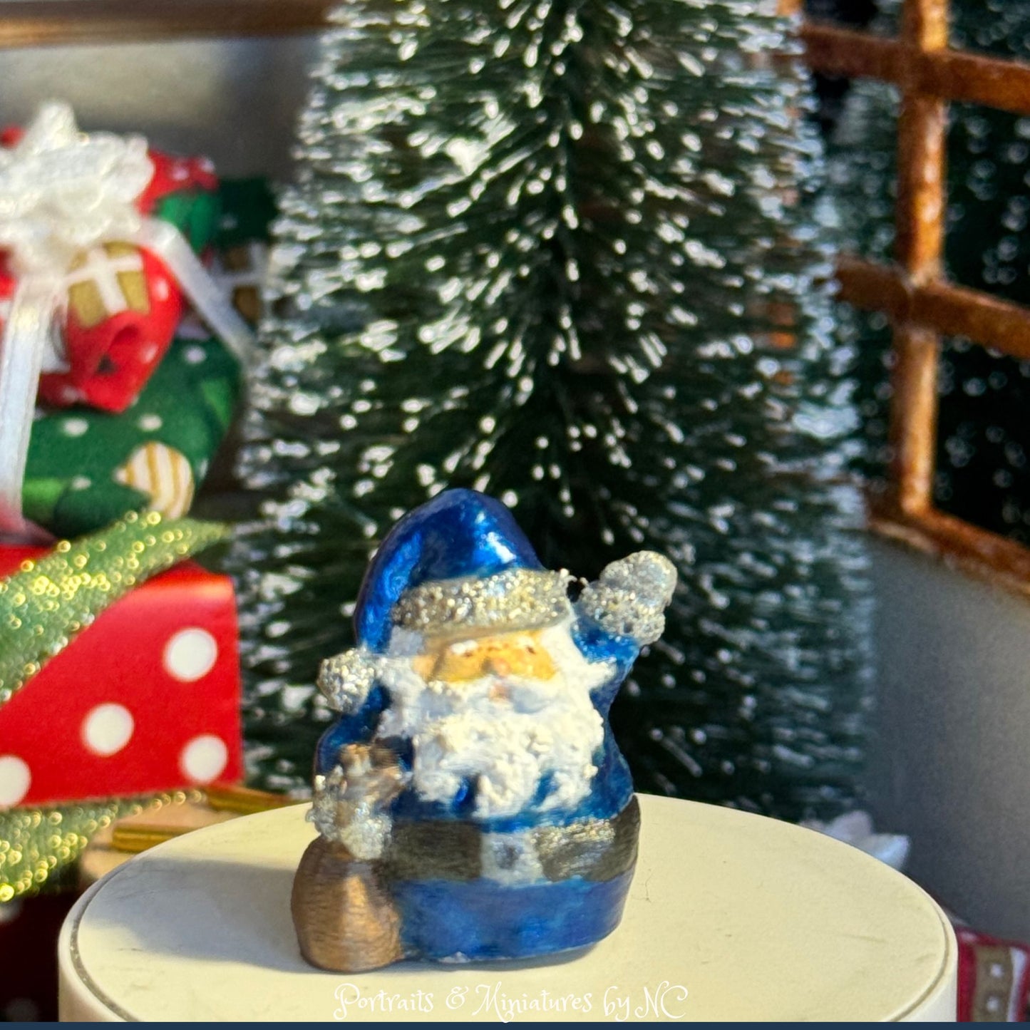 MiniatureSanta in Blue