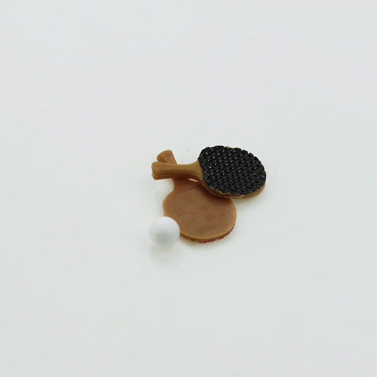 Mini Table Tennis Racket - Dollhouse Accessories black