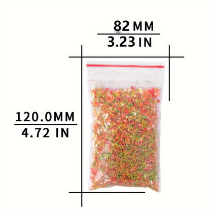 DIY Grass Powder For Diorama  Lawn Sponge Material 2-in-1 Mixed Color for Outdoor Scenery Creation bag size