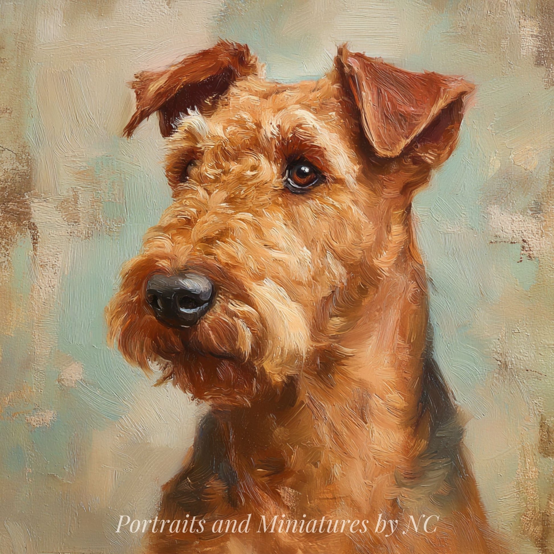 Airdale Terrier traditional portrait