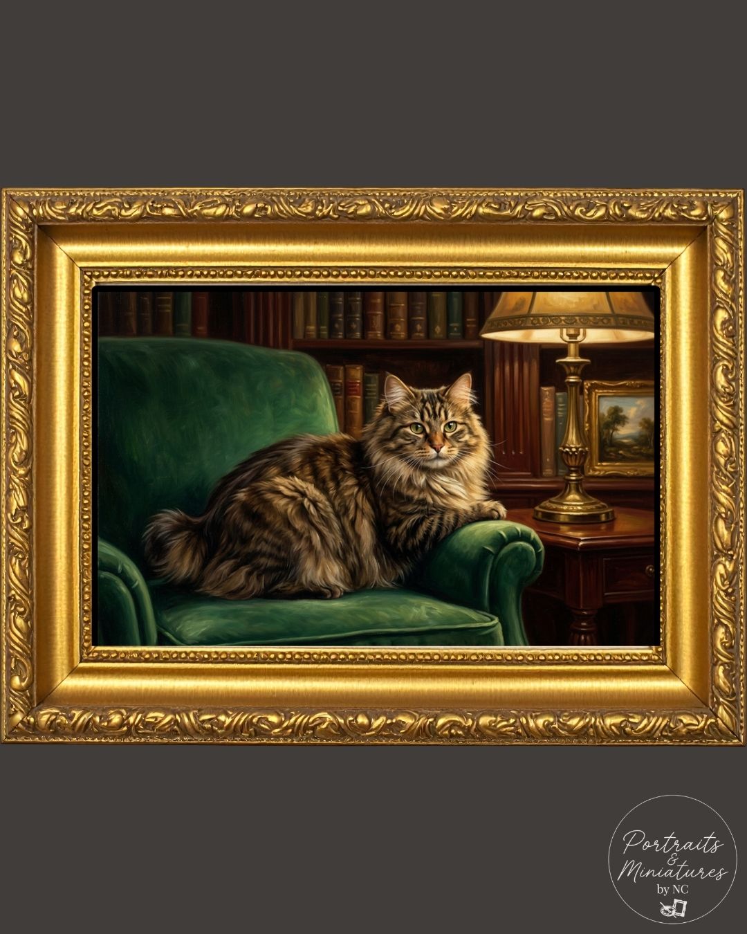 American Bobtail Cat– Commissioned Oil Portrait