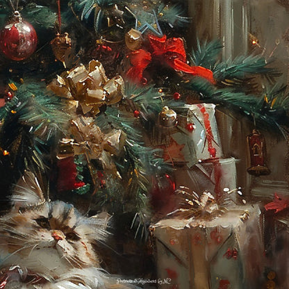 Detail Of a Persian cat Painting