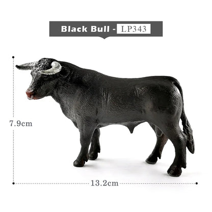 1:12 Scale Miniature Farm Cattle Figurine | Unpainted PVC Bull & Cow Model for Dioramas