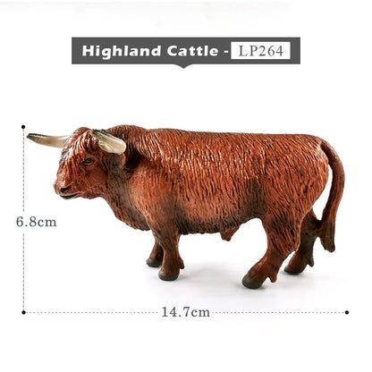1:12 Scale Miniature Farm Cattle Figurine | Unpainted PVC Bull & Cow Model for Dioramas