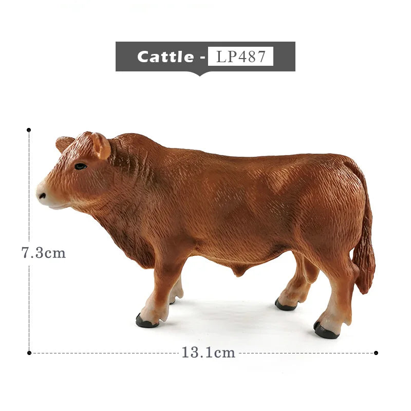 1:12 Scale Miniature Farm Cattle Figurine | Unpainted PVC Bull & Cow Model for Dioramas