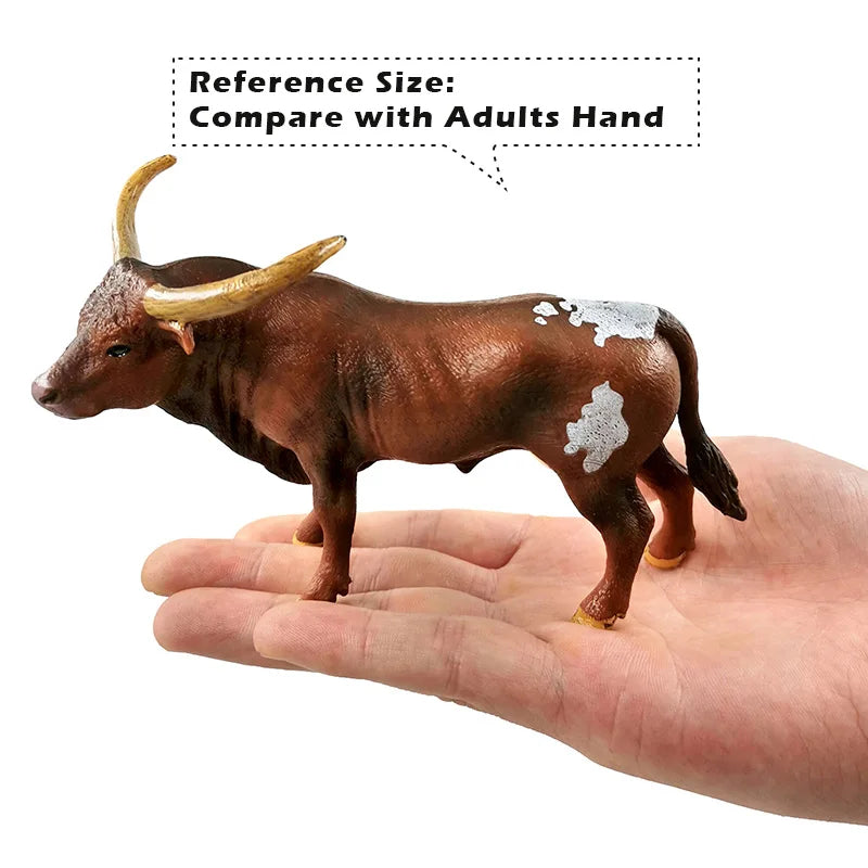 1:12 Scale Miniature Farm Cattle Figurine | Unpainted PVC Bull & Cow Model for Dioramas