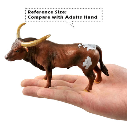 1:12 Scale Miniature Farm Cattle Figurine | Unpainted PVC Bull & Cow Model for Dioramas