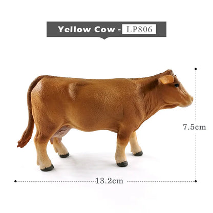 1:12 Scale Miniature Farm Cattle Figurine | Unpainted PVC Bull & Cow Model for Dioramas