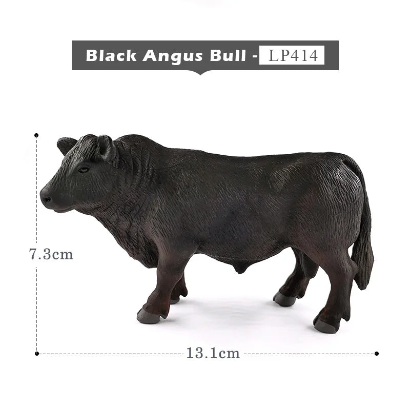1:12 Scale Miniature Farm Cattle Figurine | Unpainted PVC Bull & Cow Model for Dioramas