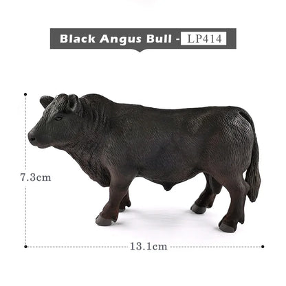 1:12 Scale Miniature Farm Cattle Figurine | Unpainted PVC Bull & Cow Model for Dioramas
