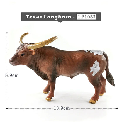 1:12 Scale Miniature Farm Cattle Figurine | Unpainted PVC Bull & Cow Model for Dioramas