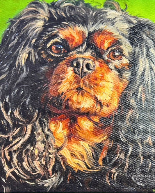 Cavalier King Charles Oil Portrait - Portrait of Teddy