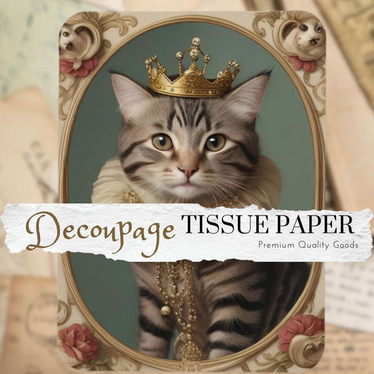 Decoupage Tissue Paper Princess Paws
