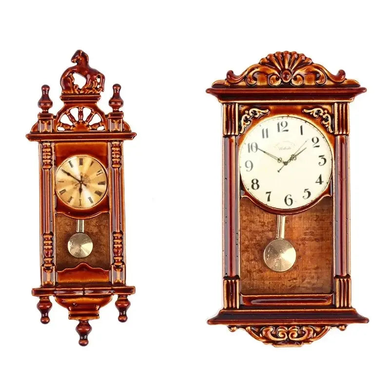 1:12 Dollhouse Miniature Wall Clock - Miniature Home Decor Accessories