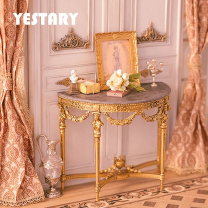Vintage French Style  Desk and  Mirror DIY KIT For 1/6 Blythe Ob24 Dollhouse Miniatures