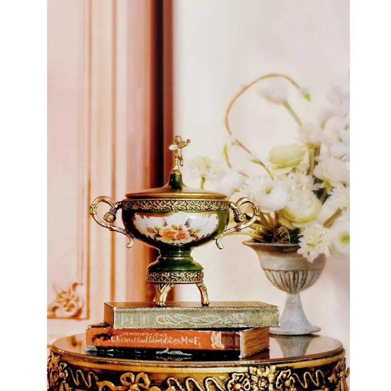 European Ornate Candy Dish - Dollhouse Miniature